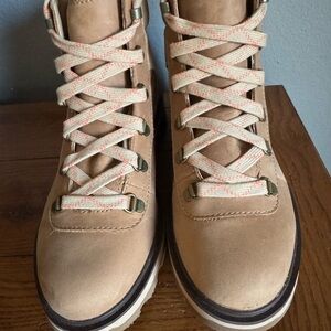 Sorel Tan Lace Up Boots for Women